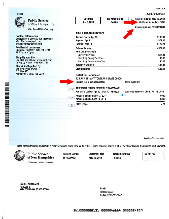 PSNH-Sample-Bill-1 - Town Square Energy